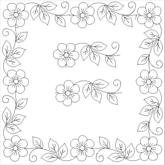 (image for) Louises Posies Border and Corner-L05042*