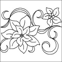 (image for) Poinsettia and Ribbons E2E Simple-L01614*