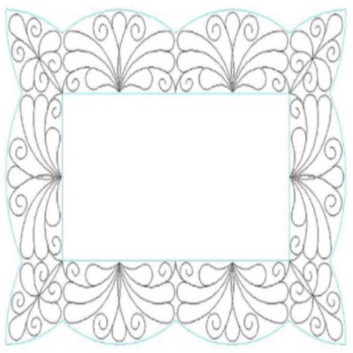 (image for) Feather Fantasy Scalloped Border and Corner 2-L03072*