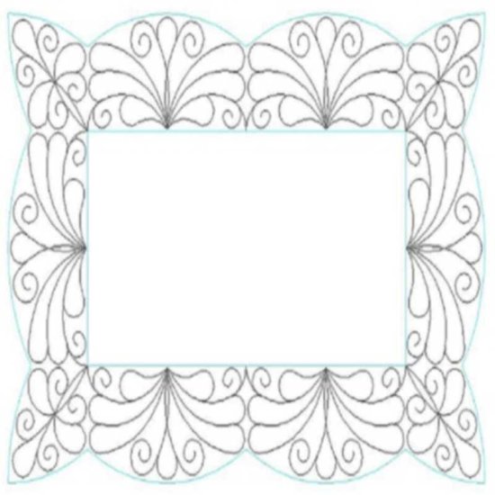 (image for) Feather Fantasy Scalloped Border and Corner 2-L03072*