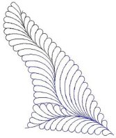 (image for) Judys Feathered Star Queen Feather Corner Fill-L03296*