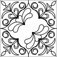 (image for) Feather and Curl Name Block-L04212*
