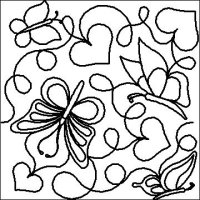 (image for) Butterfly and Hearts Meander-L02524*