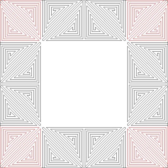 (image for) Triangle Maze Border and Corner-L05119*