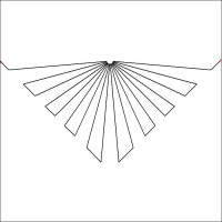 (image for) 9 Degree Weaving Rays Double Triangle_p2p-L06384