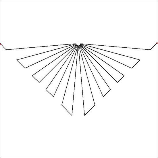(image for) 9 Degree Weaving Rays Double Triangle_p2p-L06384