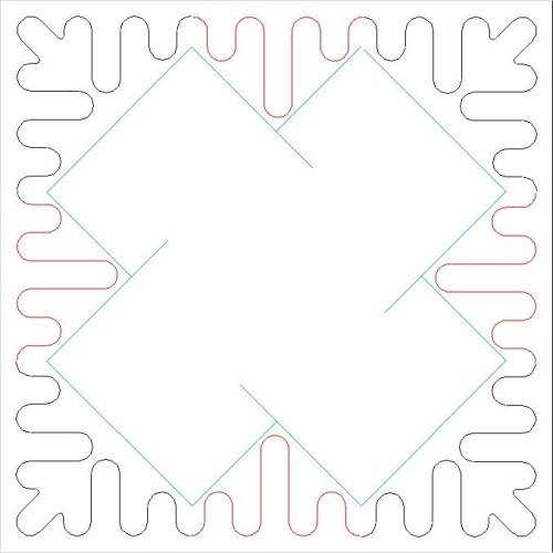 (image for) JN Cosmic Shimmer_Outer Zigzag_border and corner-L05197