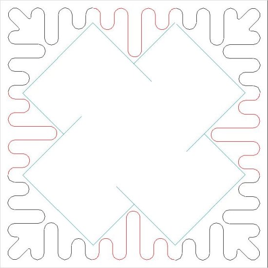 (image for) JN Cosmic Shimmer_Outer Zigzag_border and corner-L05197