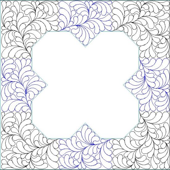 (image for) Jane Judd Feather Border and Corner-L05528