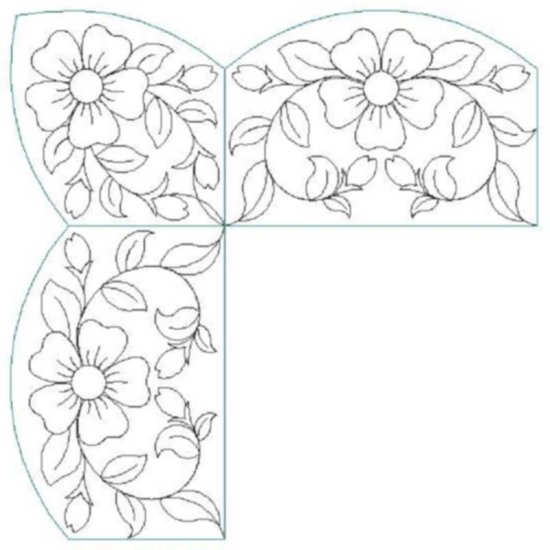 (image for) Wild Rose_swag border and corner-L00838 - Click Image to Close