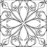 (image for) Brides Bouquet Lilies and Rosebuds Block-L04408*