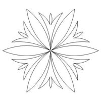 (image for) 6 Point Star Flower-L01923*