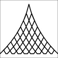 (image for) Curvy Crosshatch Triangle 2 p2p-L04018*