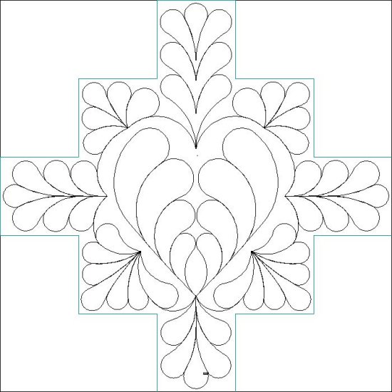 (image for) Single Irish Chain_Feathers and Heart_main block-L06156
