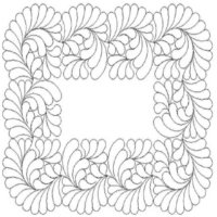 (image for) Scalloped Feather Border and Corner 4-L02861*