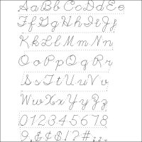 (image for) Single line Cursive alphabet for the Intellliquilter-L05129