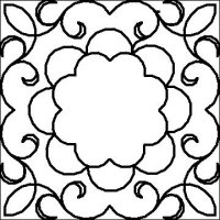 (image for) Double Eight Petal Flower and Frame-L03894*