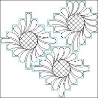 (image for) Triple Irish Chain Feather and Crosshatch Set-L04791*