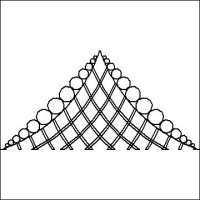 (image for) Double Line Arched Cross Hatch Triangle 1 p2p-L03902*