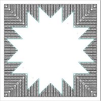 (image for) Judys Prismatic Star Modern Bead and Line Background-L04400*