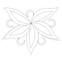(image for) Double Line Hexagon Flower p2p variation 1-L03904*