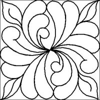 (image for) CarrieAnn Feathers and Leaves Block p2p-L02779*