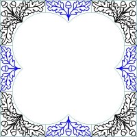 (image for) Acorn and Oak Leaf_DWR_Border and Corner-L06917