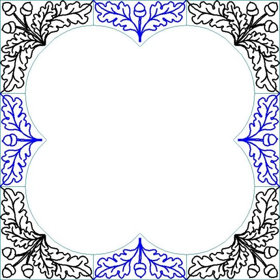 (image for) Acorn and Oak Leaf_DWR_Border and Corner-L06917
