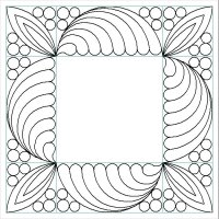 (image for) Arched Feather and Bead_Border and Corner-L06555