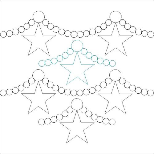 (image for) Beaded Garland with Stars-L2459dc