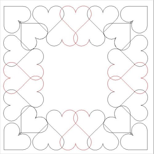 (image for) Chained Hearts Border and Corner-L05045*