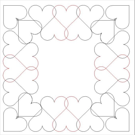(image for) Chained Hearts Border and Corner-L05045*