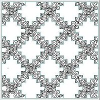 (image for) Double Irish Chain Leaf and Curl Diagonals Set-L02649*