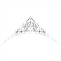(image for) Acanthus Bella Arched Triangle-L01581*