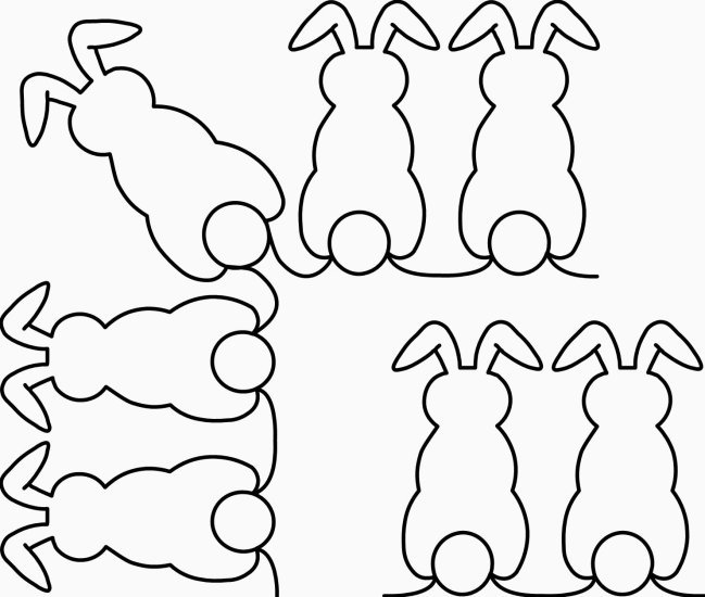 (image for) Bunny Border and Corner 00060dc * - Click Image to Close