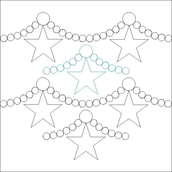 (image for) Beaded Garland with Stars-L2459dc