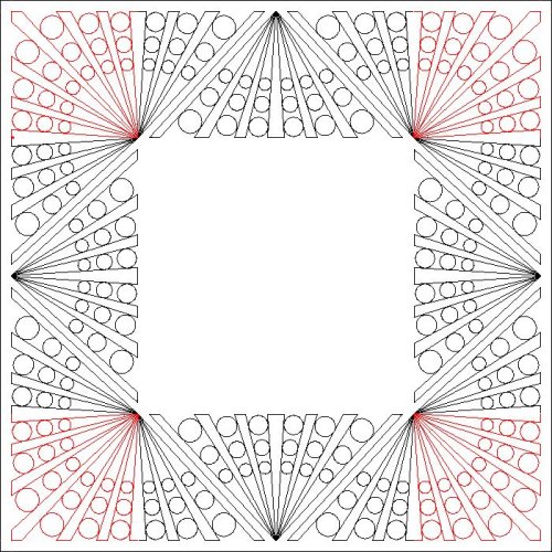 (image for) Beaded Rays_Border and Corner-L06668