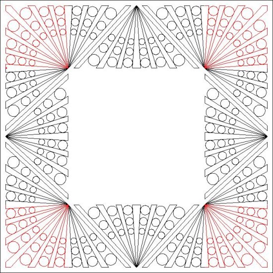 (image for) Beaded Rays_Border and Corner-L06668