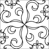 (image for) Pinwheel Curls_2 with Flowers-L01342