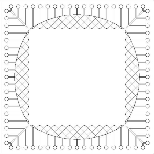 (image for) Bubbles and Lace Border and Corner-L04913*