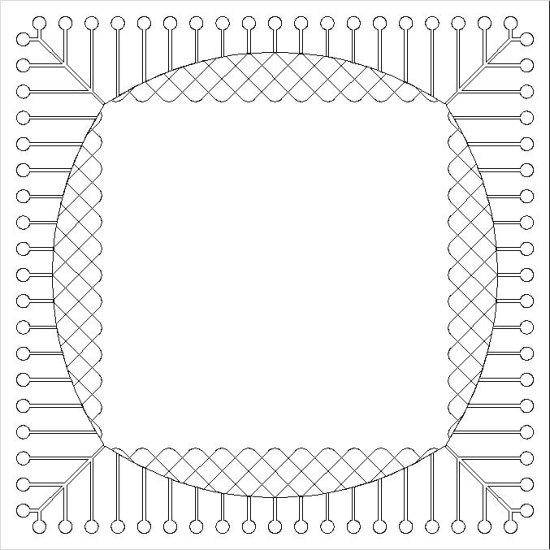 (image for) Bubbles and Lace Border and Corner-L04913*