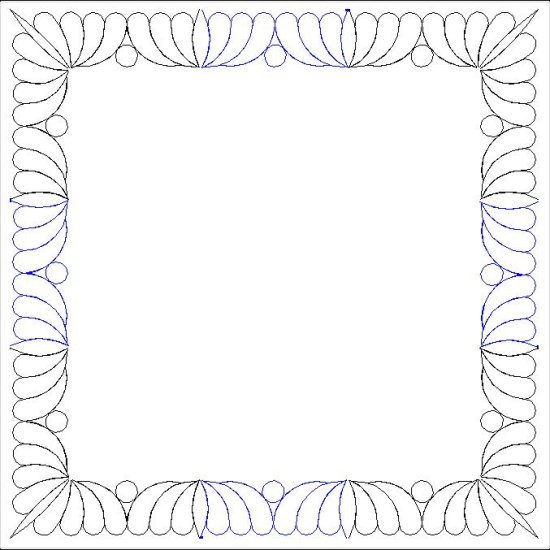 (image for) Pats Feather and Pearl Border and Corner-L05128 - Click Image to Close