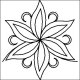 (image for) Double Line Hexagon Flower p2p-L03903*