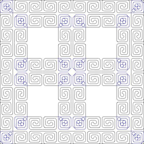 (image for) Charlies Greek Key Frame Sash or Border Corner-L06751