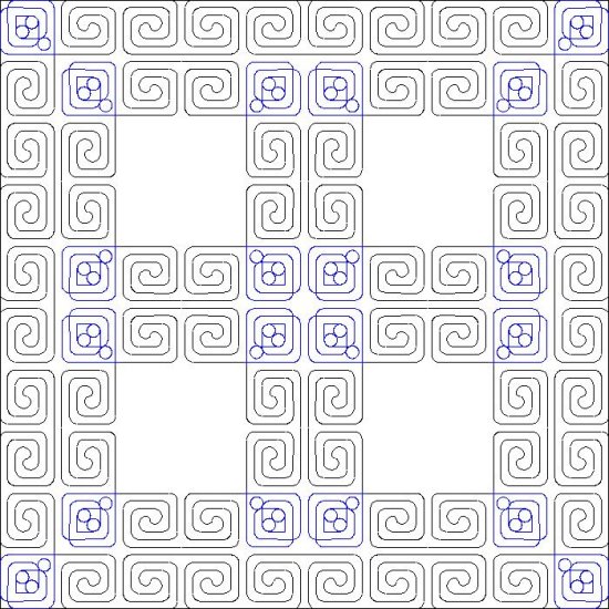 (image for) Charlies Greek Key Frame Sash or Border Corner-L06751