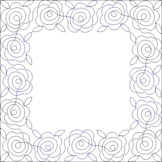 (image for) Country Rose_Border and Corner-L06265