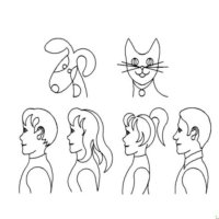 (image for) Heathers People, Cat and Dog Heads-L00684