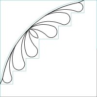 (image for) Darlas Curved Feather partial Log Cabin-L06711