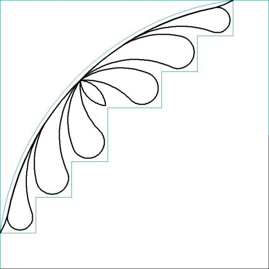 (image for) Darlas Curved Feather partial Log Cabin-L06711