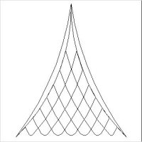 (image for) Curved Crosshatch 45 degree Triangle p2p-L04613*